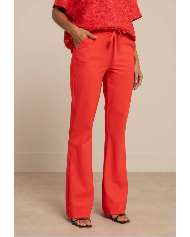 Flair bonded drawstring trousers Rood Flair bonded drawstring trousers Rood