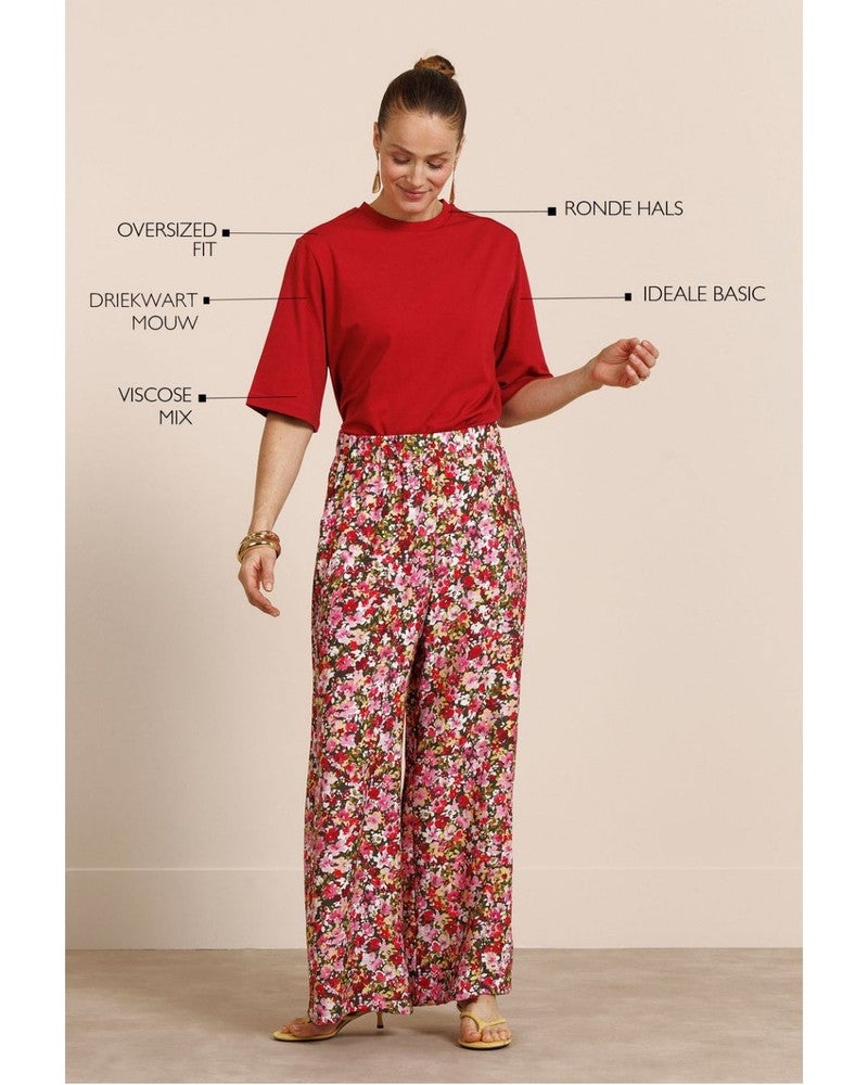 Fiore t-shirt Rood Fiore t-shirt Rood