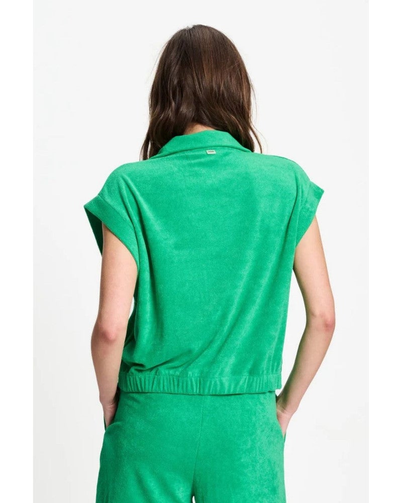 GILET - Terry Palm Green Groen GILET - Terry Palm Green Groen