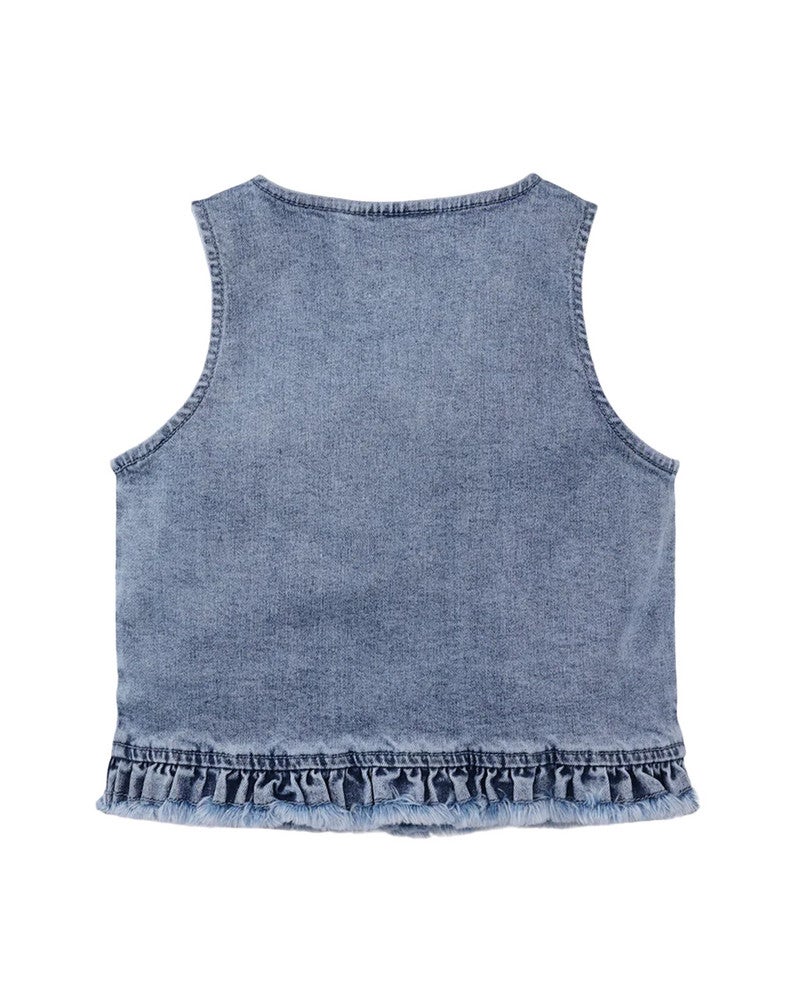 Cateleya Denim Gilet Blauw Cateleya Denim Gilet Blauw
