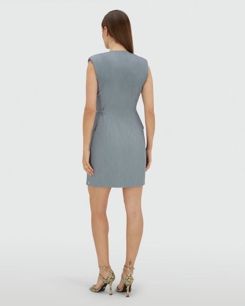 HENLEY overslagjurk Licht Blauw HENLEY overslagjurk Licht Blauw