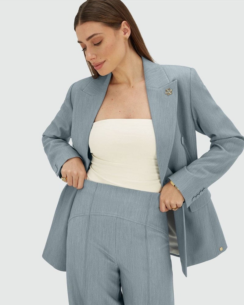 KASSIDY fitted blazer Licht Blauw KASSIDY fitted blazer Licht Blauw