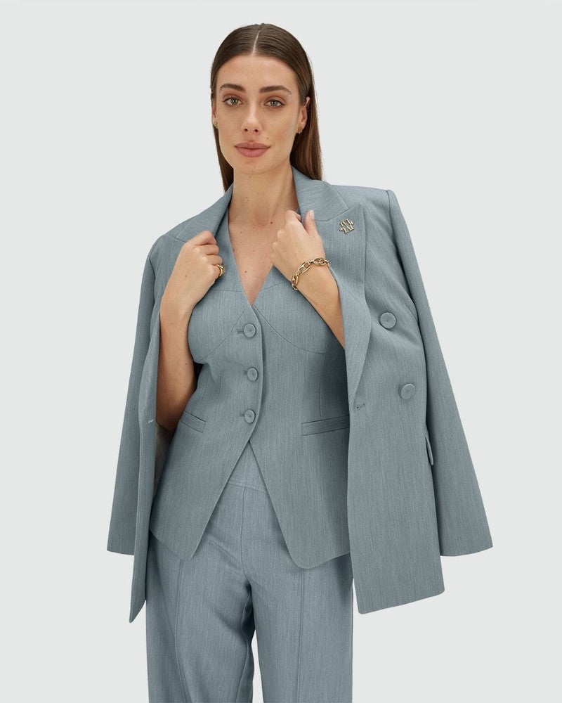 KASSIDY fitted blazer Licht Blauw KASSIDY fitted blazer Licht Blauw