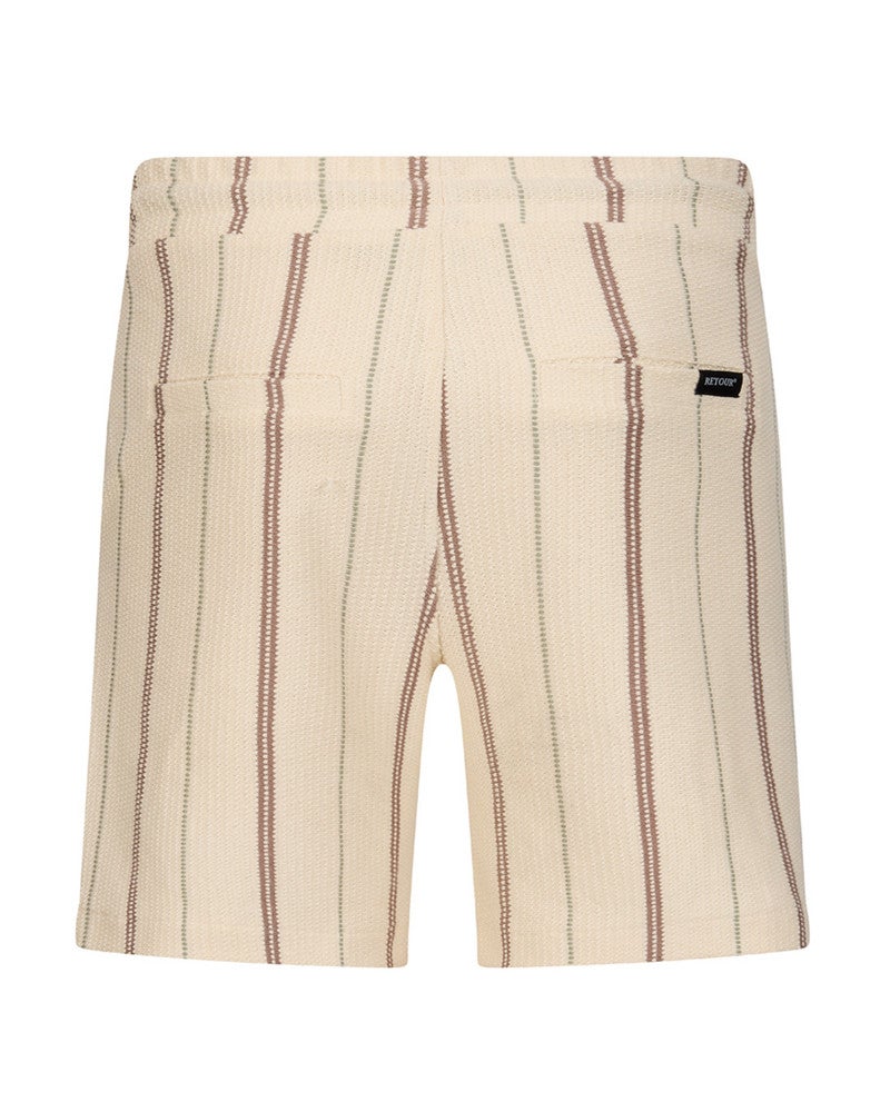 Italo Striped Shorts Off White Italo Striped Shorts Off White