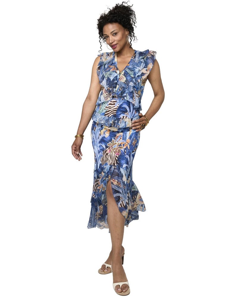 Ulla Blue Iris Top Blauw Ulla Blue Iris Top Blauw