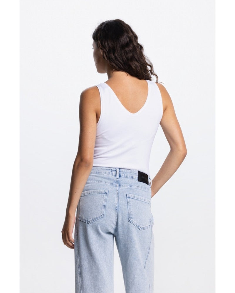 RIVER SINGLET TC 309 tencel Wit 1 RIVER SINGLET TC 309 tencel Wit 1