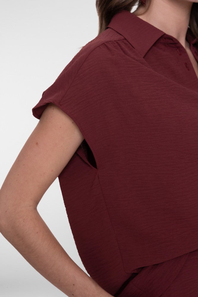 Blouse crinckle Bordeaux Blouse crinckle Bordeaux