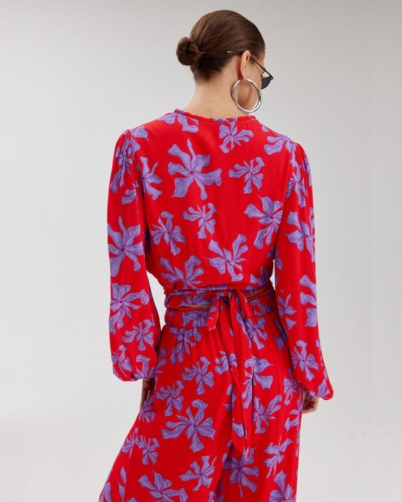 FLORA-BLOUSE Rood FLORA-BLOUSE Rood