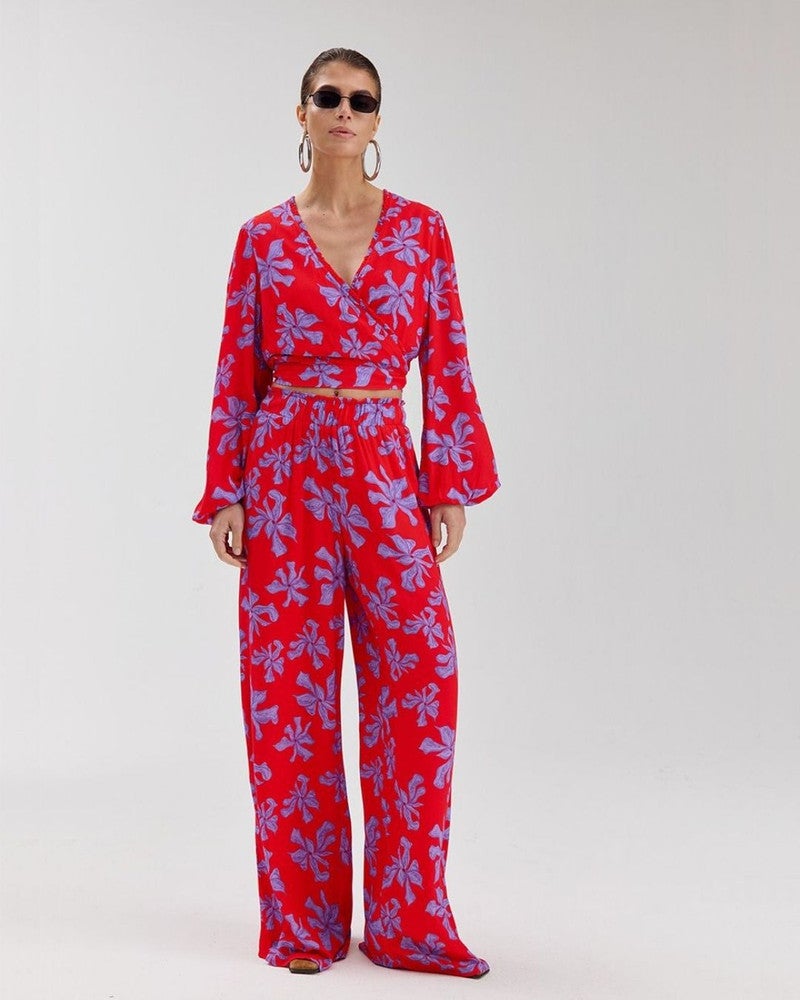 FLORA-BLOUSE Rood FLORA-BLOUSE Rood