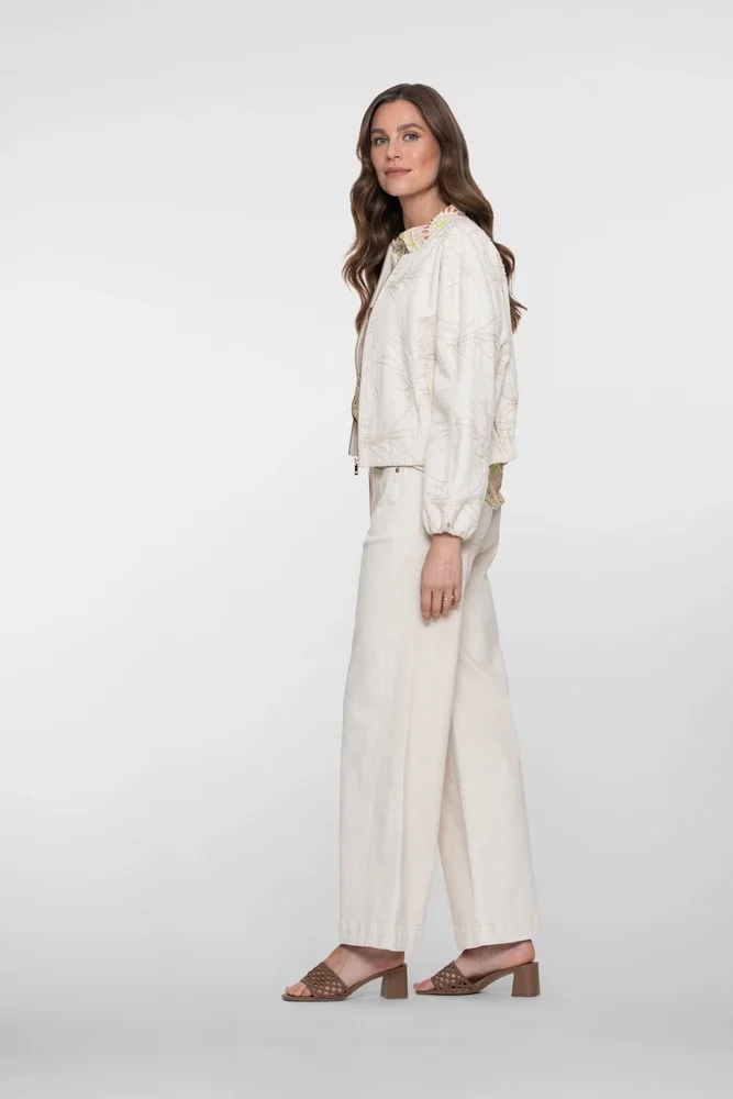 Jeans wide linen mix Ecru Jeans wide linen mix Ecru