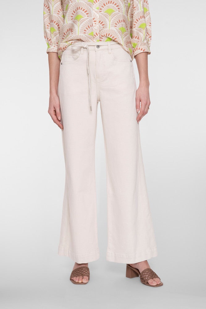 Jeans wide linen mix Ecru Jeans wide linen mix Ecru