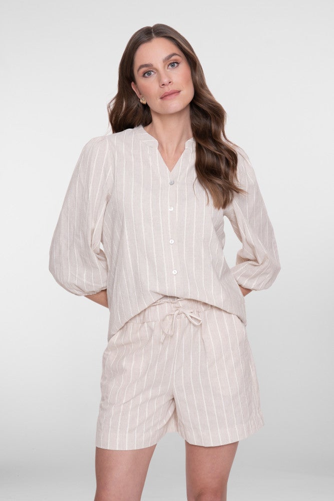 Blouse lurex stripe Ecru Blouse lurex stripe Ecru