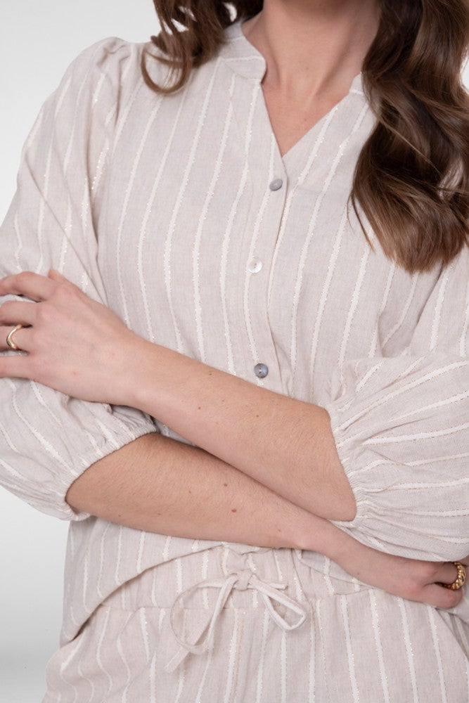 Blouse lurex stripe Ecru Blouse lurex stripe Ecru