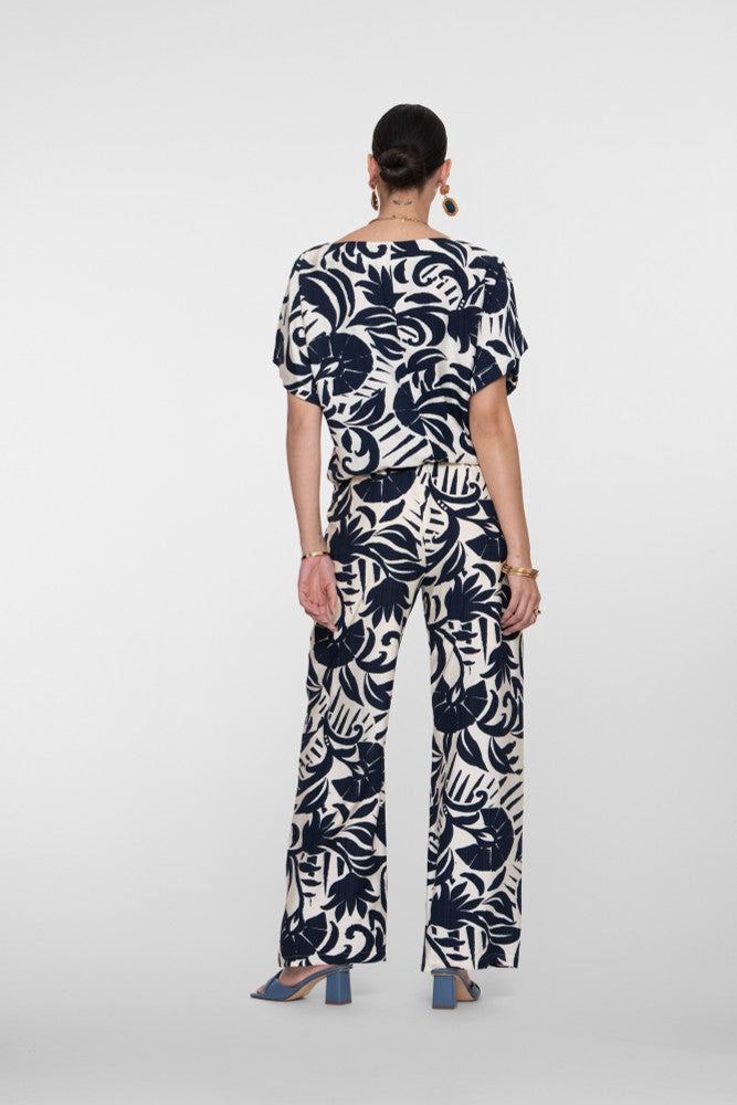 Pants naive flower Blauw Pants naive flower Blauw