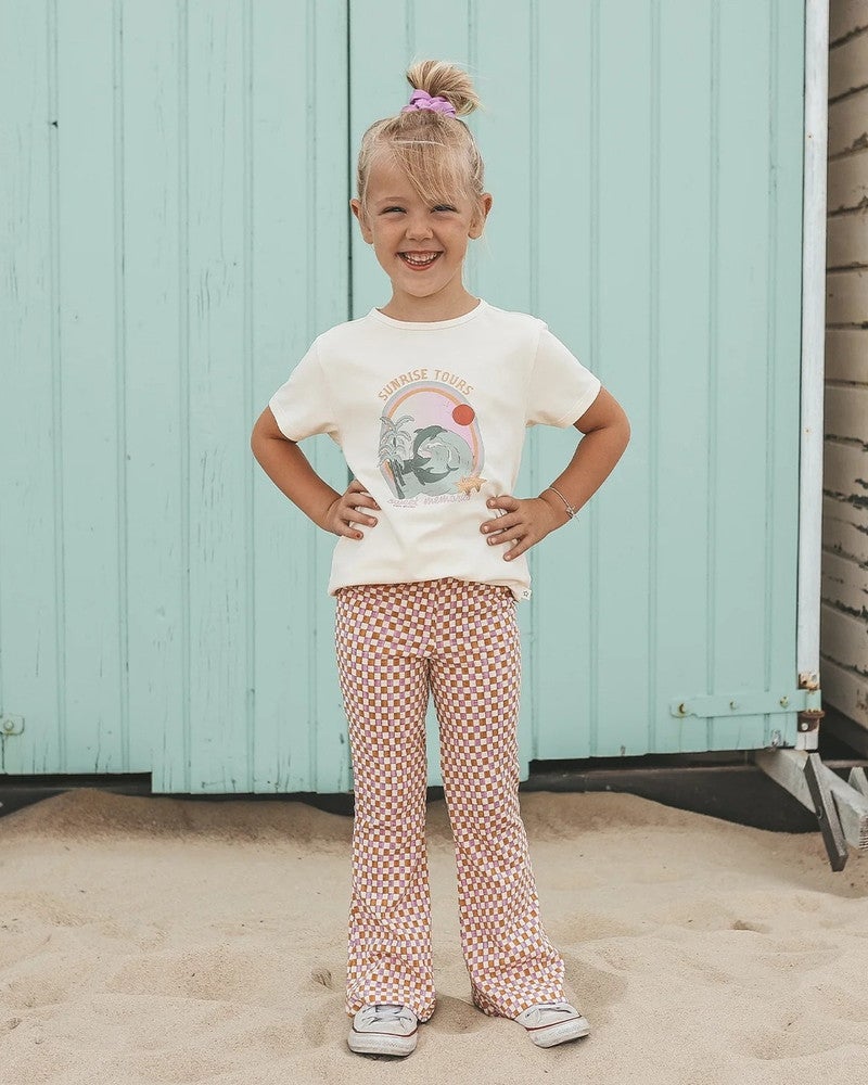 Mini Check Flared Legging Multi Mini Check Flared Legging Multi