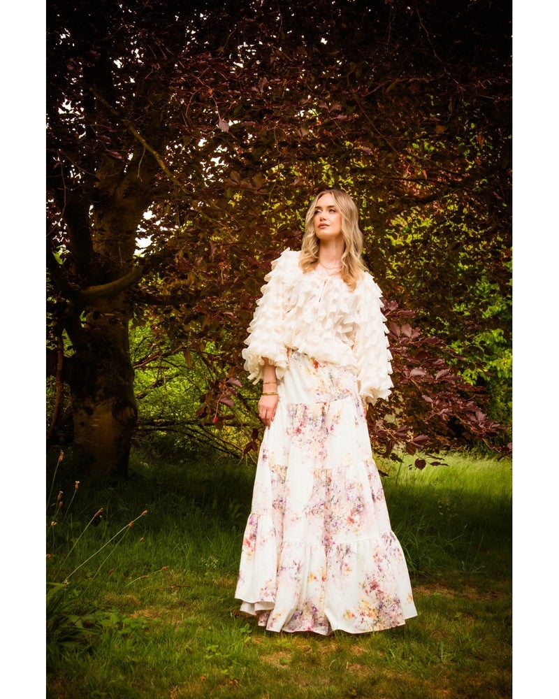 Celine Flower Lurex Beige Celine Flower Lurex Beige