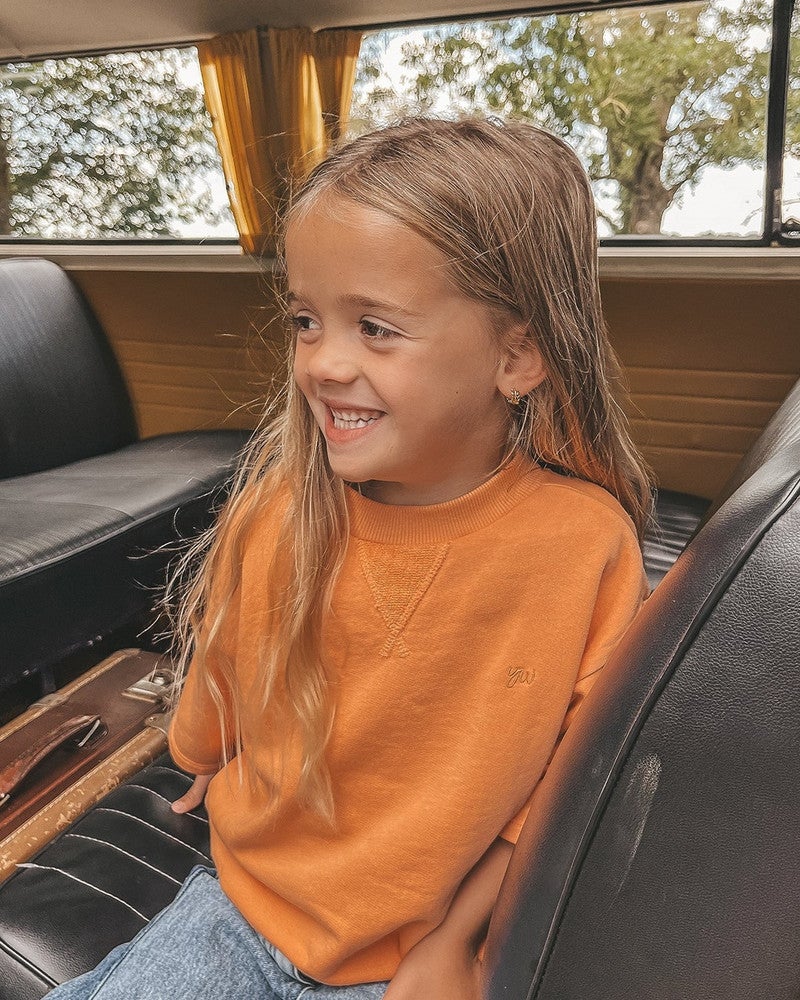 French Knit Shortsleeve Sweater Oranje French Knit Shortsleeve Sweater Oranje