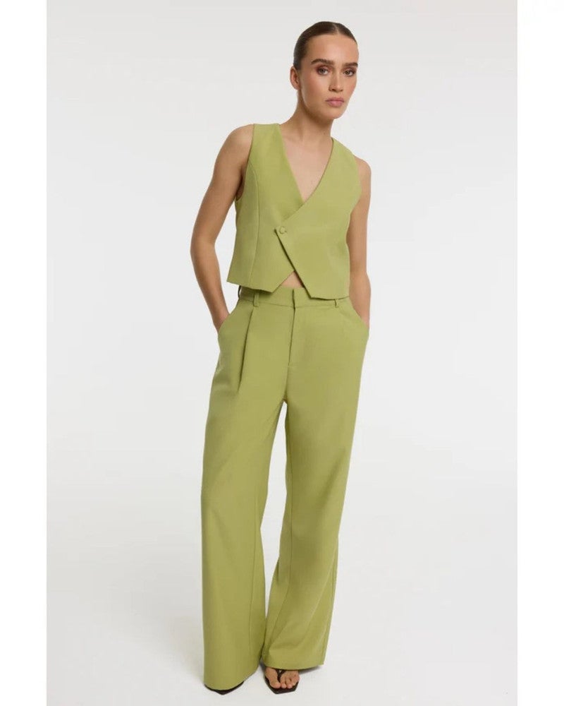 ladies woven relaxed classic pants PUCK Groen ladies woven relaxed classic pants PUCK Groen