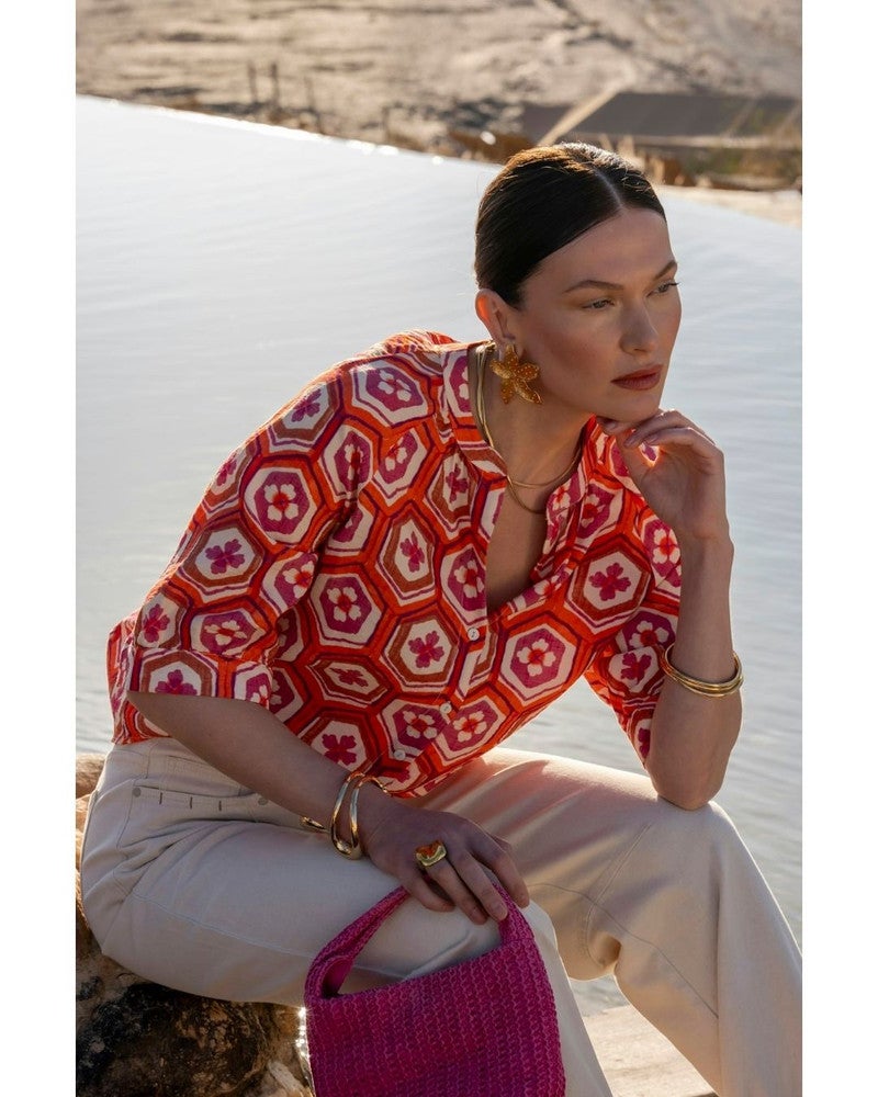 Blouse Orange Cassis Multi Blouse Orange Cassis Multi