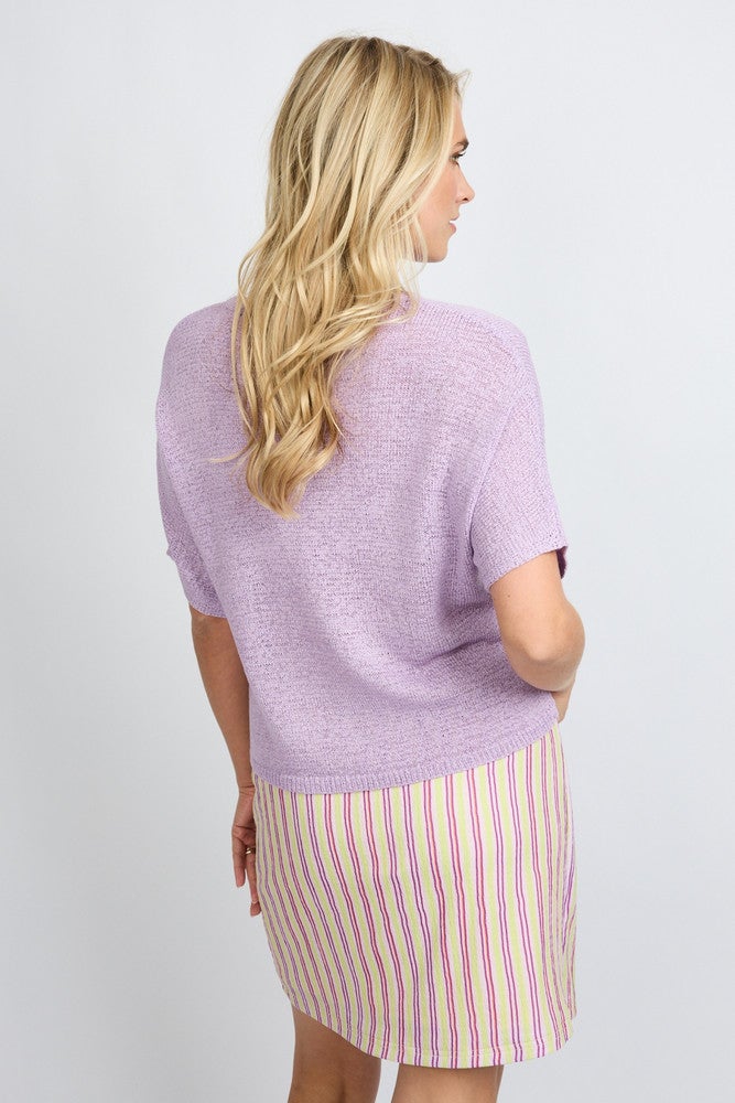 Niala knitting top Paars Niala knitting top Paars