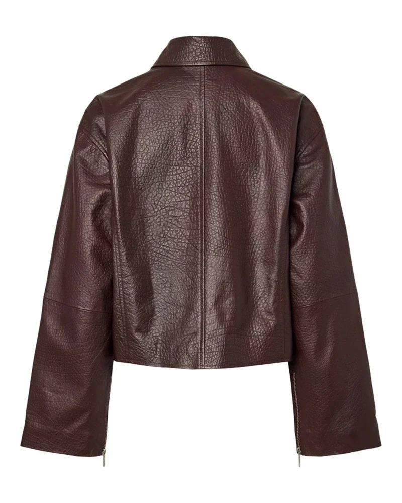 YASMALINA LEATHER JACKET Bordeaux YASMALINA LEATHER JACKET Bordeaux