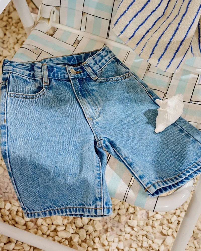 Wes Denim Long Shorts Blauw Wes Denim Long Shorts Blauw
