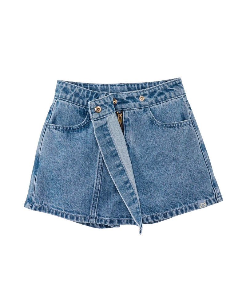Alina Denim Skort Blauw Alina Denim Skort Blauw