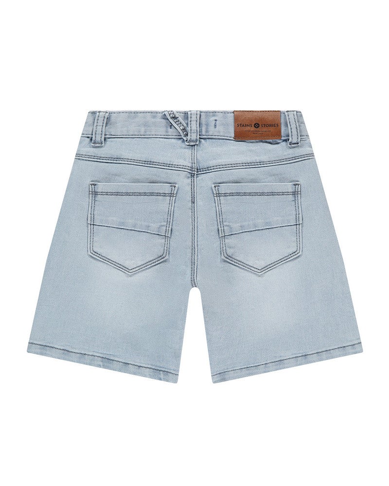 boys denim short turn up Licht Blauw boys denim short turn up Licht Blauw