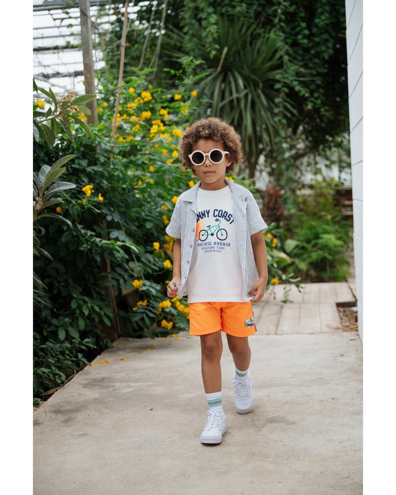 boys t-shirt short sleeve Pacific Bike Off White boys t-shirt short sleeve Pacific Bike Off White