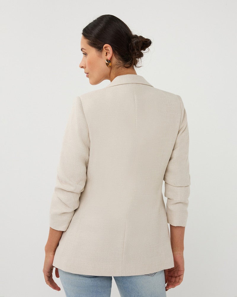 Blazer linen looks Zand Blazer linen looks Zand