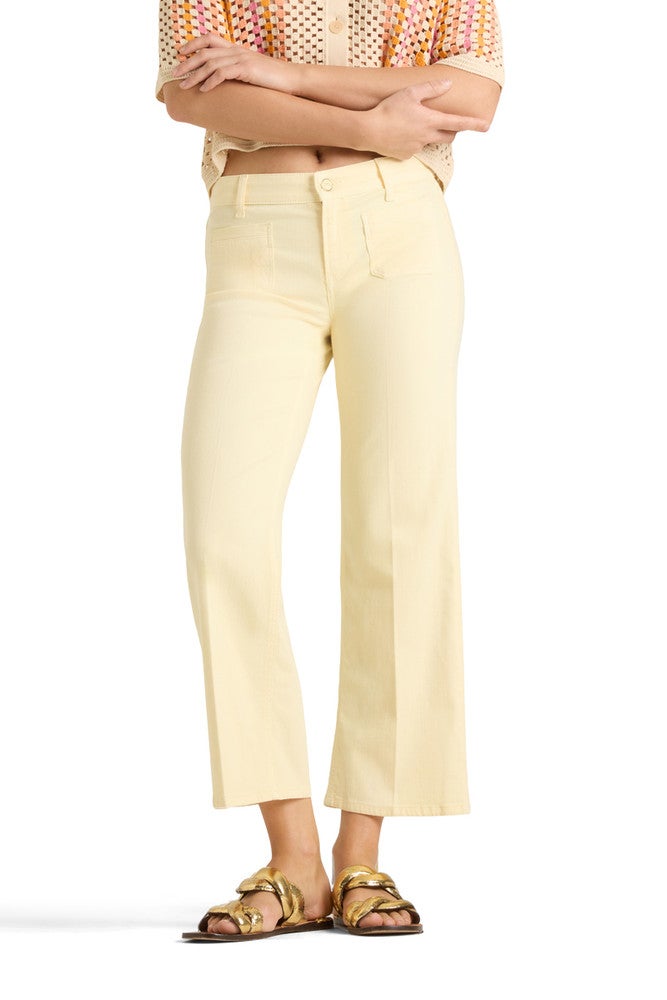 Light Weight HR Superstretch Tess Pocket Cropped Geel Light Weight HR Superstretch Tess Pocket Cropped Geel