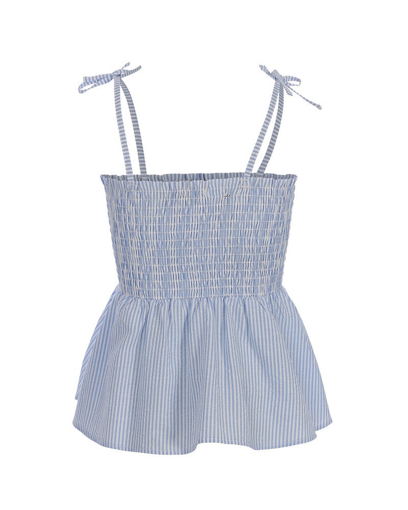 10sixteen sleeveless Top Festival Stripe Licht Blauw 10sixteen sleeveless Top Festival Stripe Licht Blauw