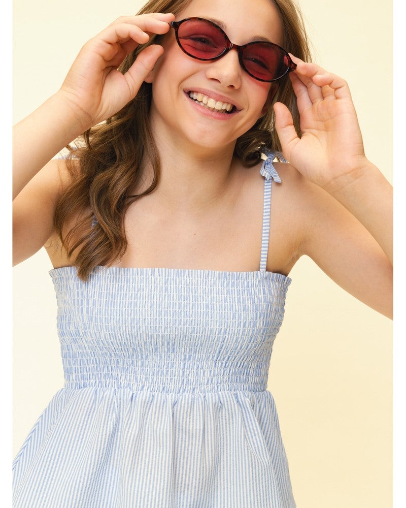 10sixteen sleeveless Top Festival Stripe Licht Blauw 10sixteen sleeveless Top Festival Stripe Licht Blauw