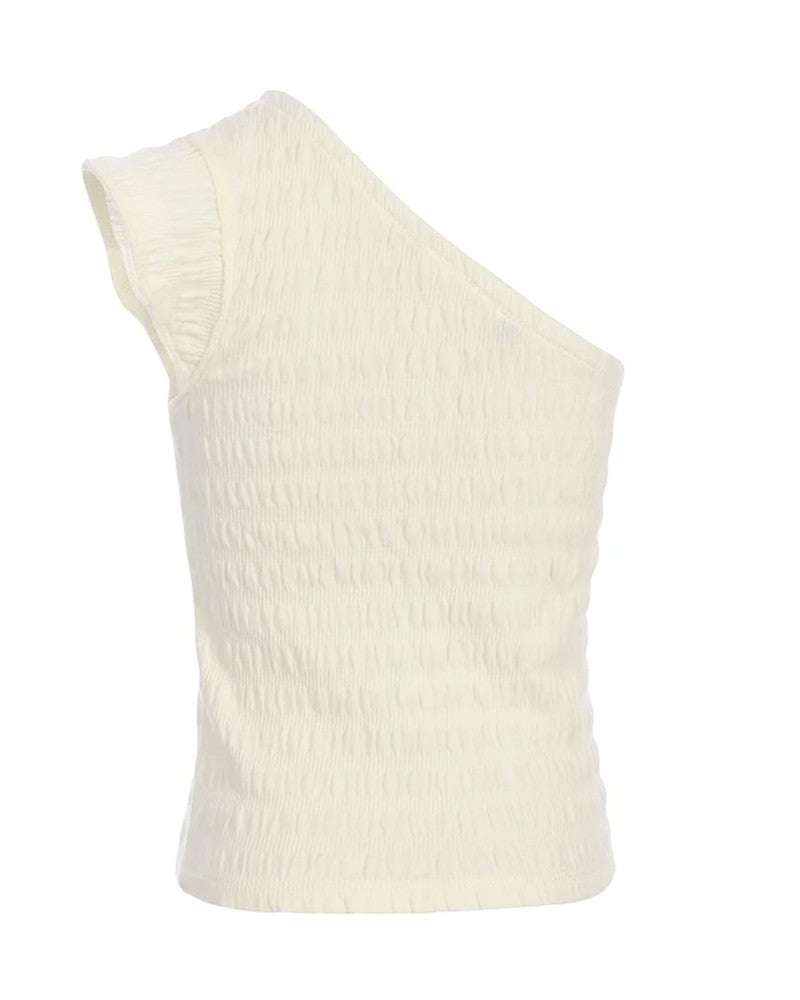 10sixteen sleeveless Top Offshoulder Off White 10sixteen sleeveless Top Offshoulder Off White