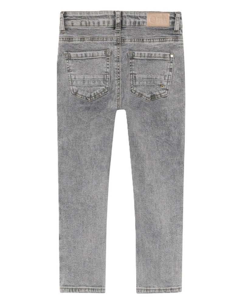 Denim Straight Fit Kneepart Grijs Denim Straight Fit Kneepart Grijs