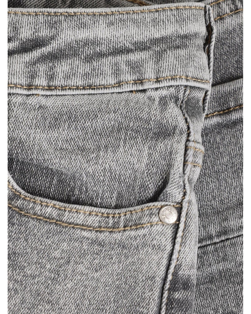 Denim Straight Fit Kneepart Grijs Denim Straight Fit Kneepart Grijs