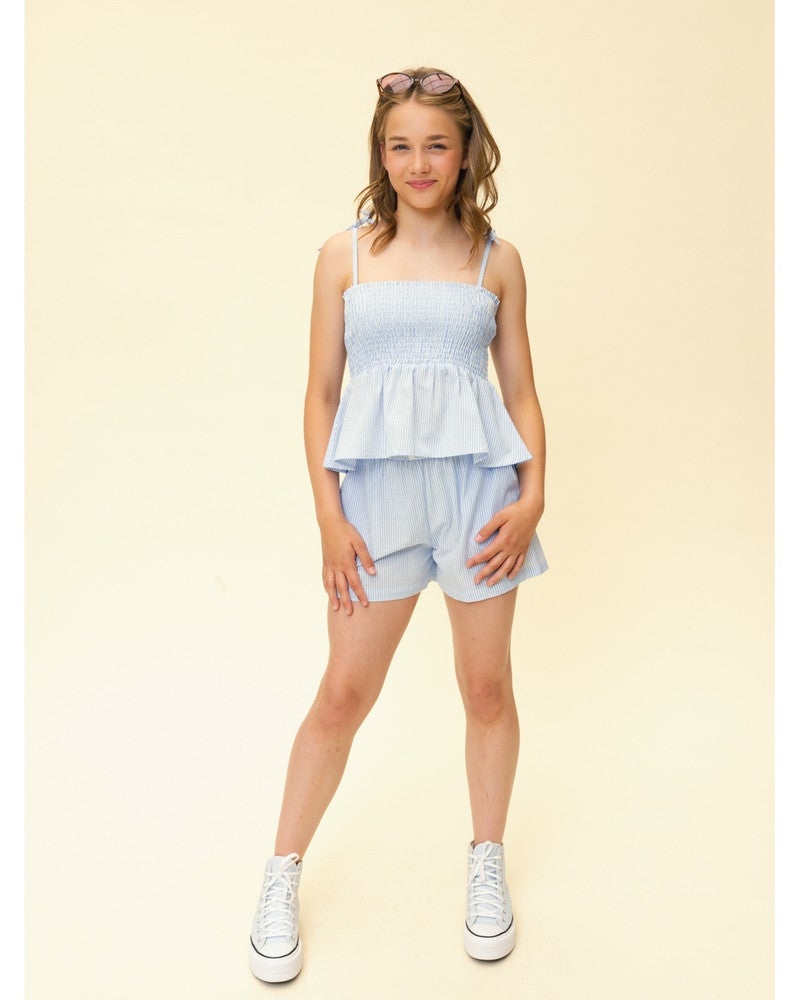 10sixteen Shorts Festival Stripe Licht Blauw 10sixteen Shorts Festival Stripe Licht Blauw