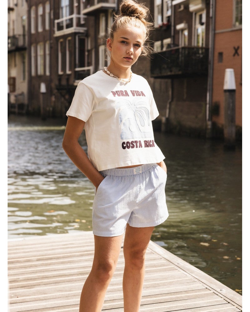 10sixteen Shorts Festival Stripe Licht Blauw 10sixteen Shorts Festival Stripe Licht Blauw