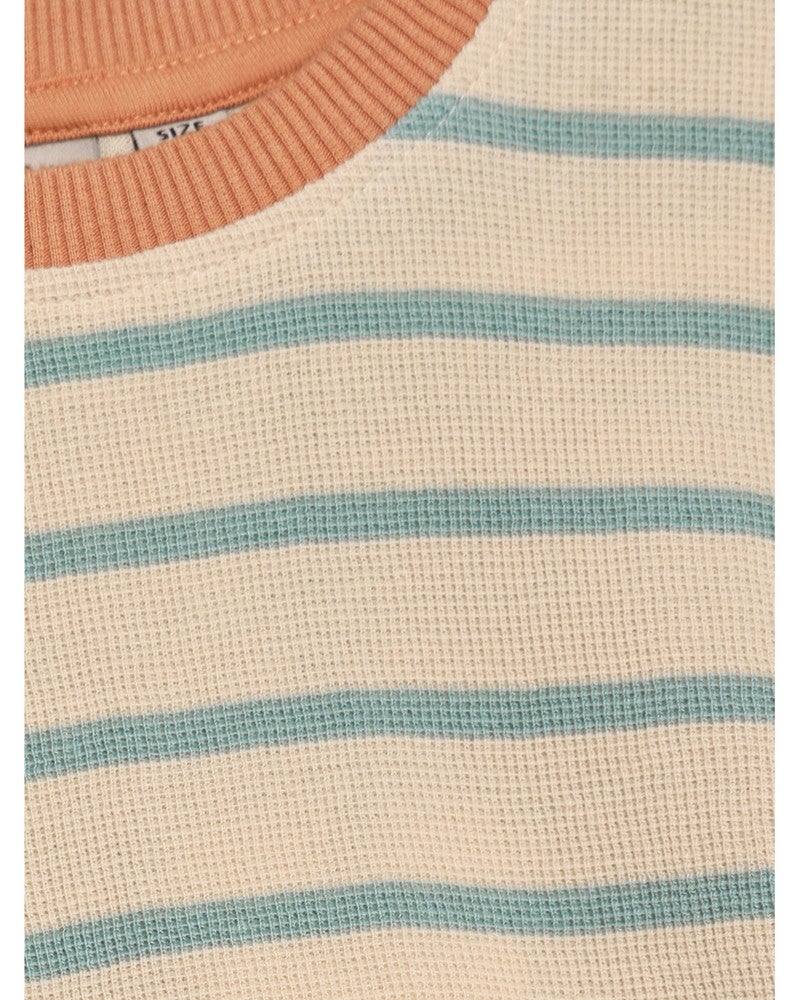 Oversized T-shirt Stripe Zand Oversized T-shirt Stripe Zand