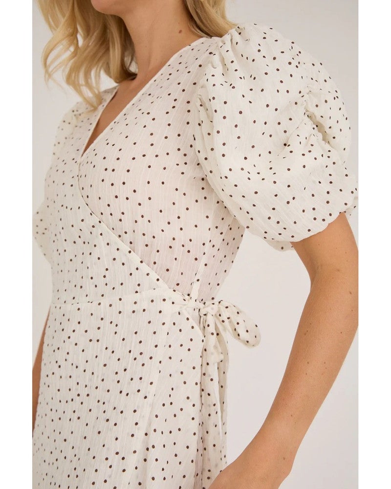 Sinda dot dress Beige Sinda dot dress Beige