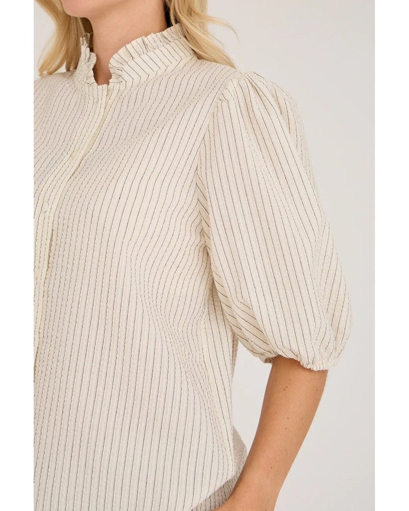 Tiffany short sleeve stripe shirt Off White Tiffany short sleeve stripe shirt Off White