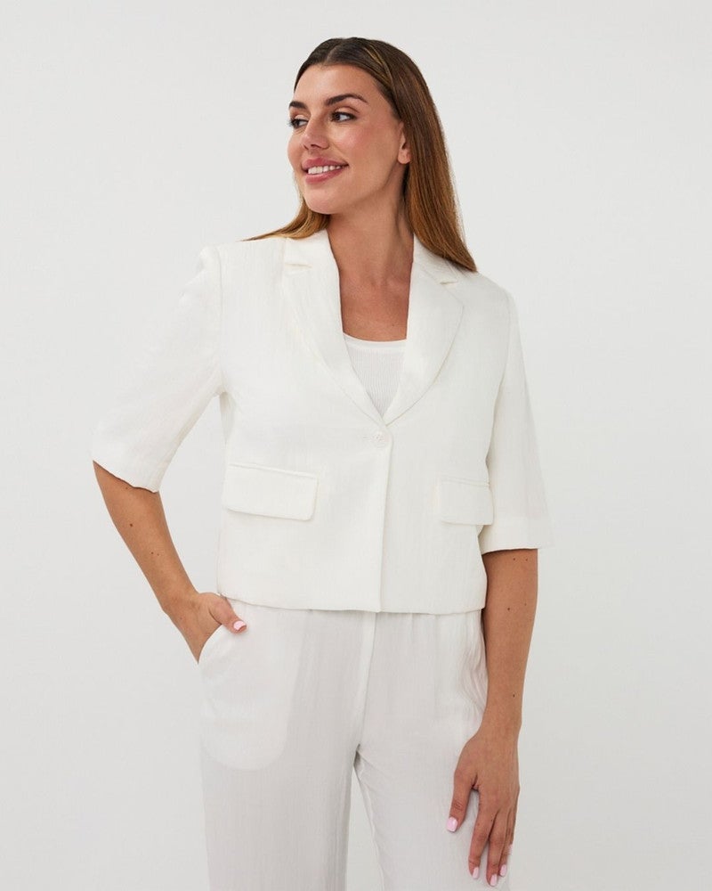 Blazer cropped crushed Off White Blazer cropped crushed Off White