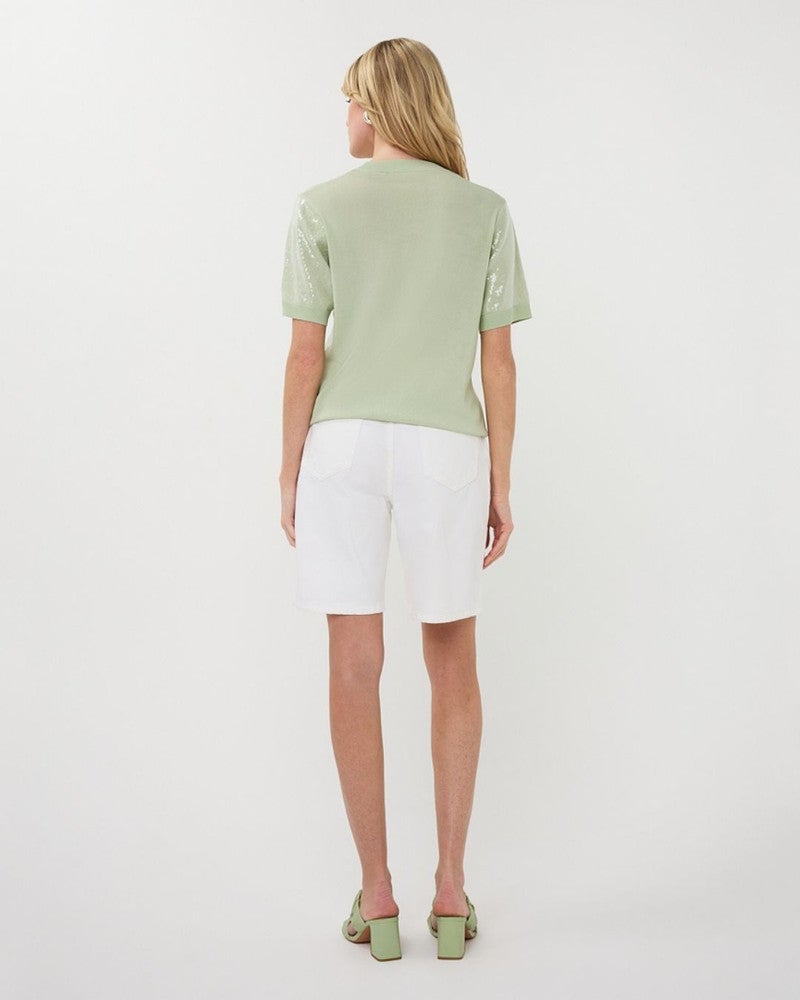 Sweater sequins s/slve Groen Sweater sequins s/slve Groen