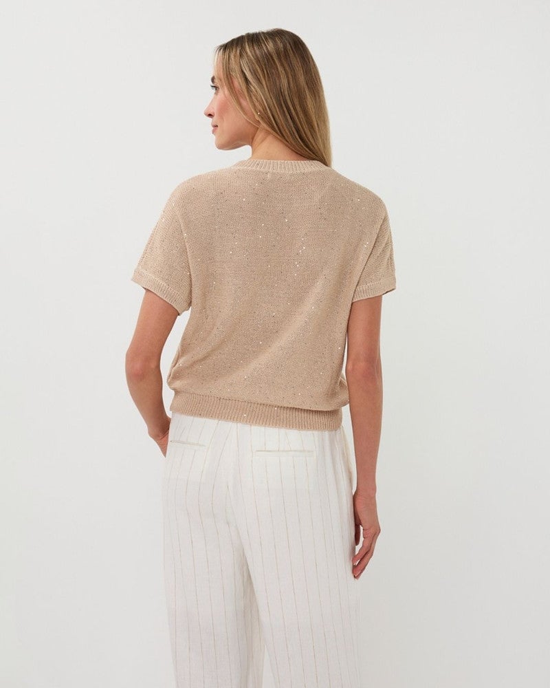 Sweater embroidery flowers Beige Sweater embroidery flowers Beige