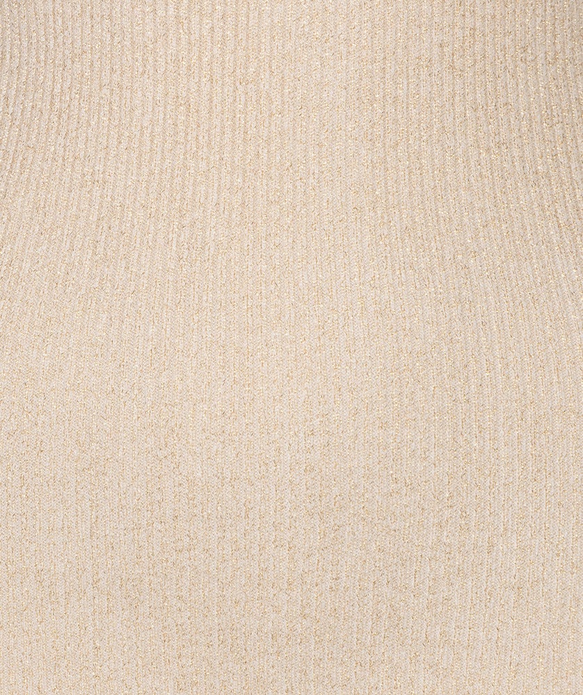 Singlet ribbed hook lurex Beige Singlet ribbed hook lurex Beige