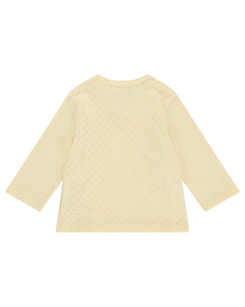 baby t-shirt long sleeve overslag ajour palms Geel baby t-shirt long sleeve overslag ajour palms Geel
