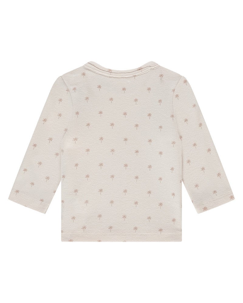 baby t-shirt long sleeve tropical palm trees Ecru baby t-shirt long sleeve tropical palm trees Ecru