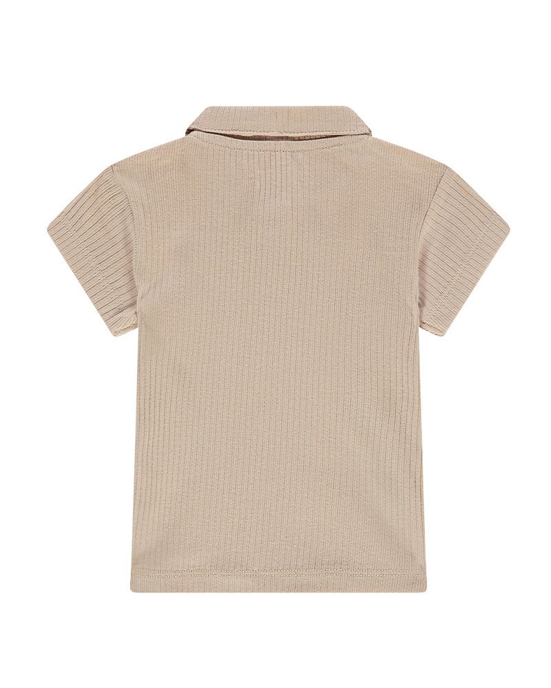 baby t-shirt short sleeve polo palms rib Zand baby t-shirt short sleeve polo palms rib Zand