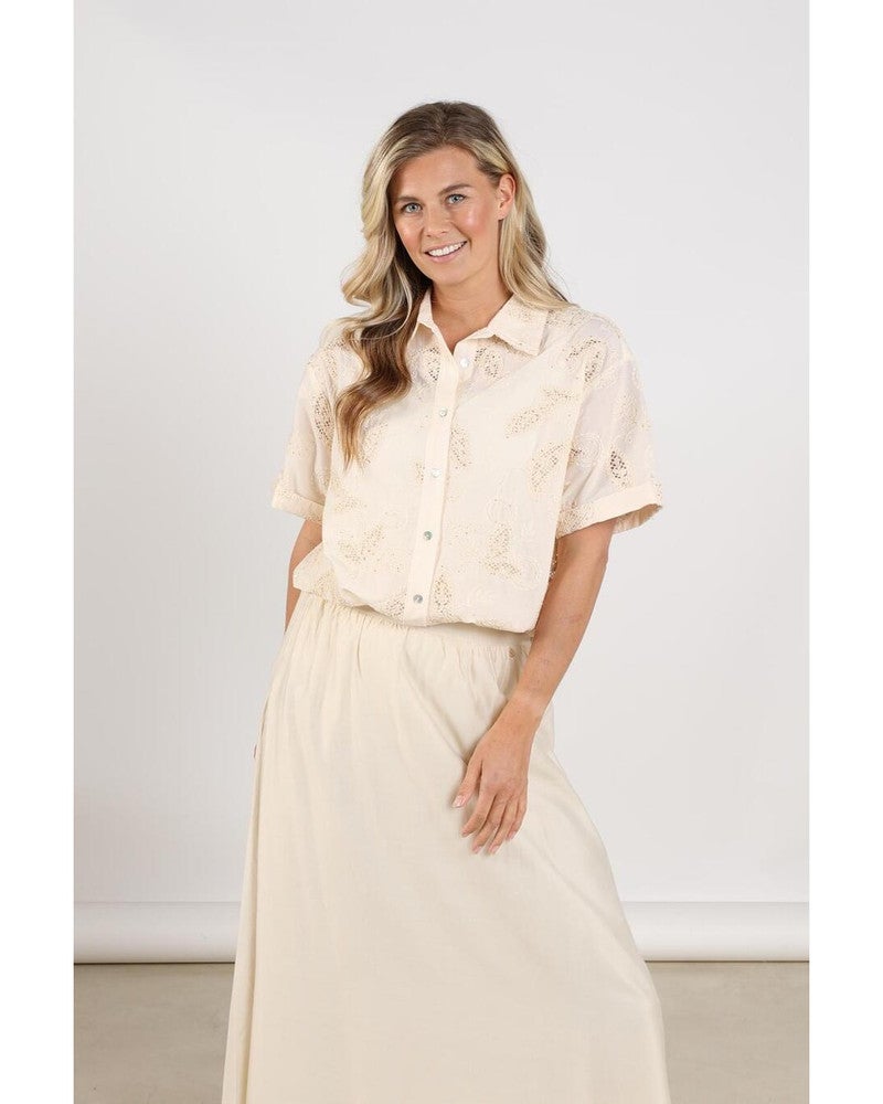 Leonora Blouse Zand Leonora Blouse Zand