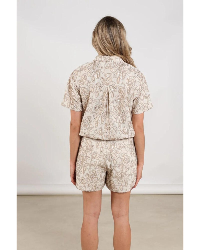 Leonora Blouse Paillet Zand Leonora Blouse Paillet Zand